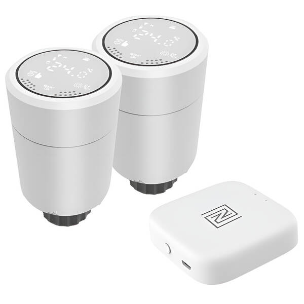 Bezdrátová termohlavice IMMAX NEO SMART 2x hlavice Zigbee + SMART NEO BRIDGE PRO v2, TUYA 


