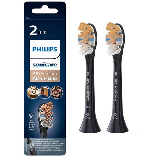 Náhradní hlavice Philips HX9092/11 (2 ks) černá

