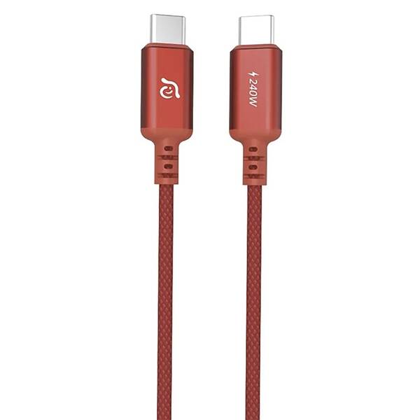 Kabel ADAM Elements CASA P200 USB-C/USB-C 240W, 2 m červený


