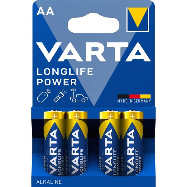 Baterie alkalická Varta AA, LR06, blistr 4ks 


