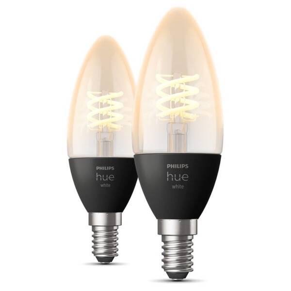Chytrá žárovka Philips Bluetooth, filament, 4,5W, E14, White, 2ks 

