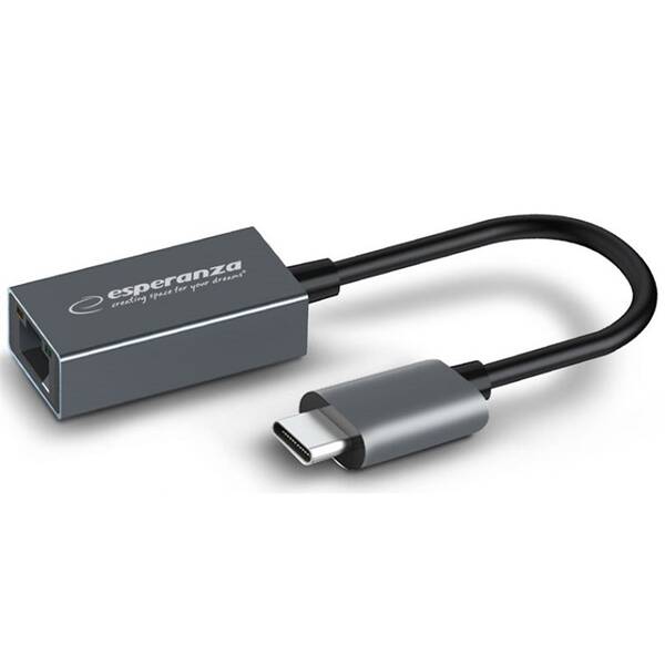 Síťová karta Esperanza ENA102, RJ45/USB-C 

