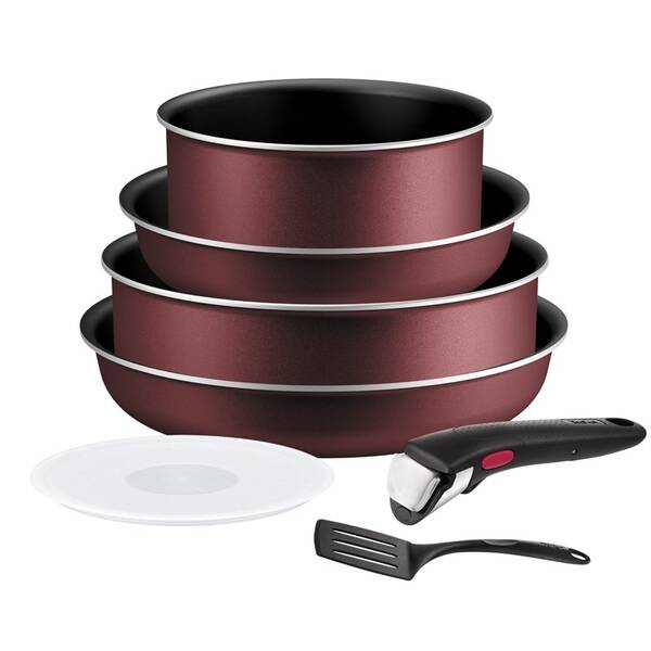 Sada nádobí Tefal L7249702, 7 ks vínová

