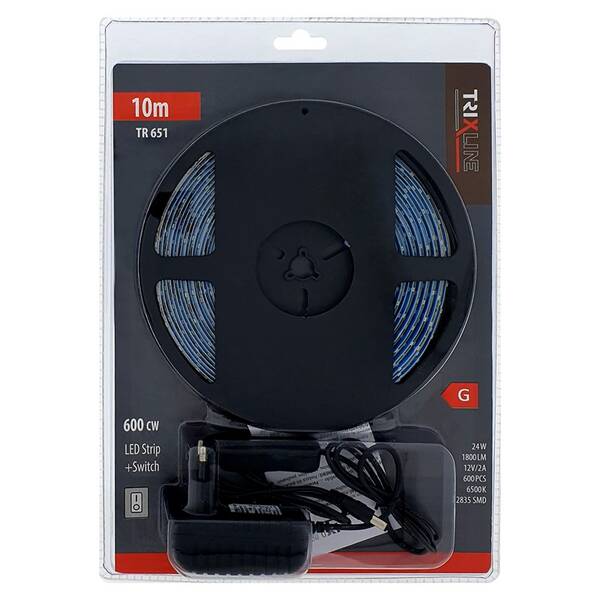 LED pásek Trixline TR 651  24W 6500K 10m s vypínačem 

