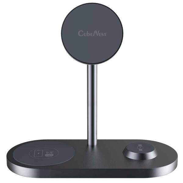Bezdrátová nabíječka Cubenest 3v1 Magnetic Wireless S310 šedá

