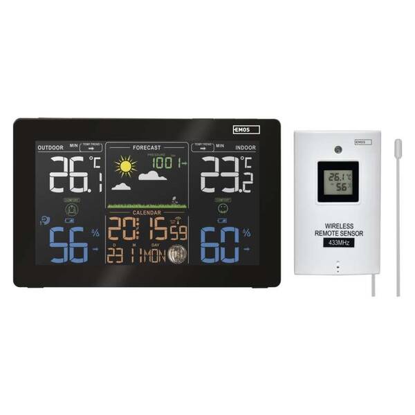 Meteorologická stanice EMOS E5111 černá

