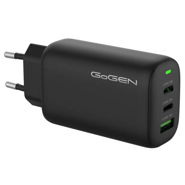 Nabíječka do sítě GoGEN ACHPD 365, 2× USB-C PD, 1× USB-A, 65W černá

