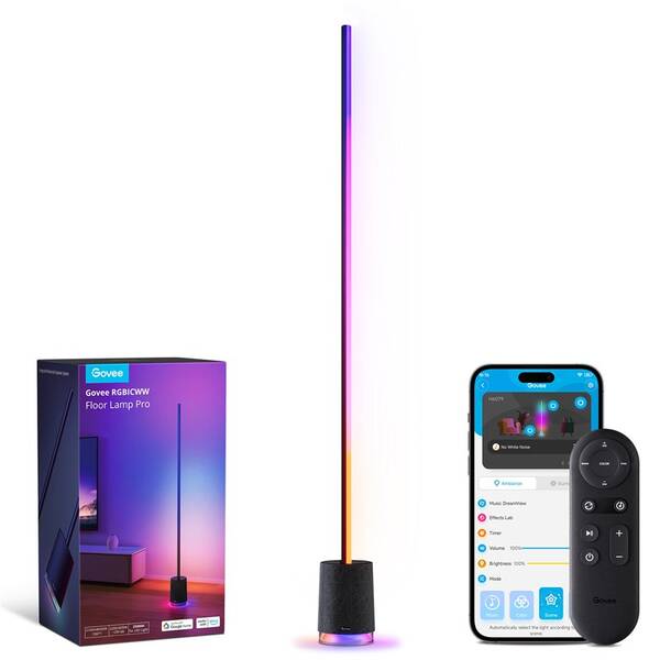 Stojací lampa Govee Floor Lamp Pro RGBICWW LED + ovladač CZ černá

