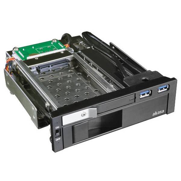 Rámeček AKASA Lokstor M51 2.5" & 3.5" SATA HDD Dock in 5.25" PC Bay, USB 3.0 pass through černý


