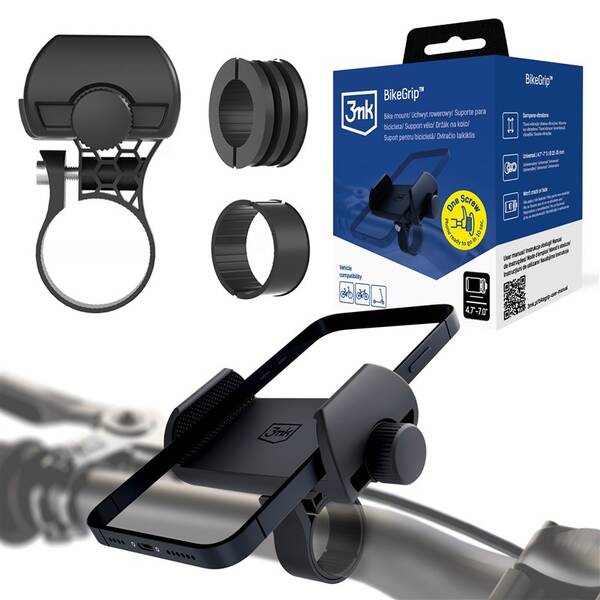 Držák na mobil 3mk BikeGrip, na kolo černý

