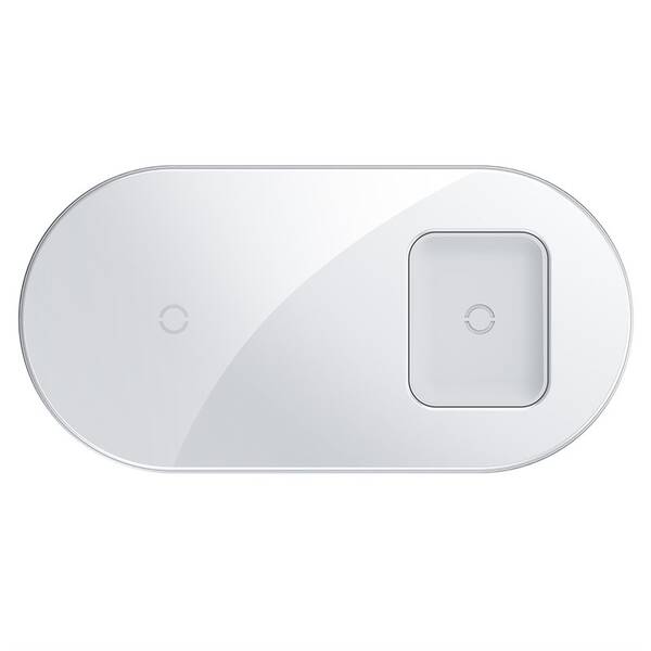 Bezdrátová nabíječka Baseus Simple 2in1, max 18W bílá

