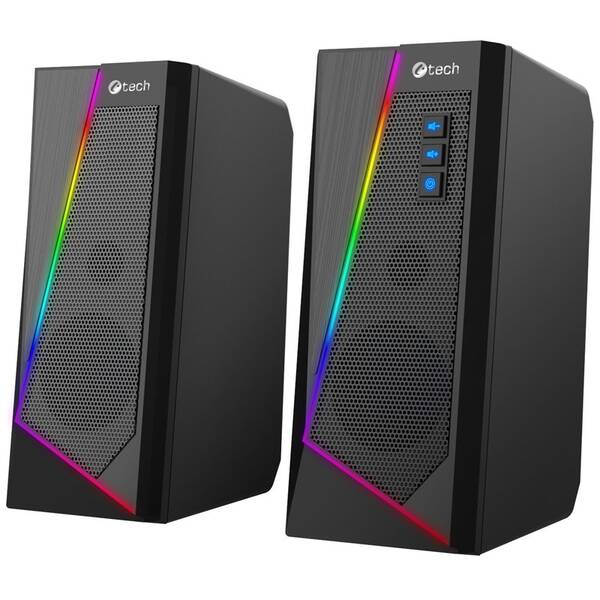 Reproduktory C-Tech SPK-17, 2.0, RGB černé

