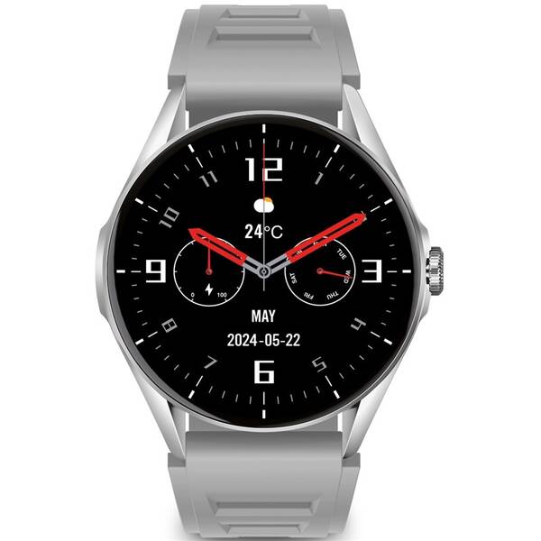 Chytré hodinky Aligator Watch AMOLED stříbrné


