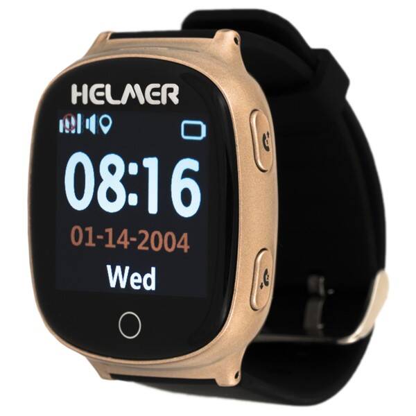 Chytré hodinky Helmer LK 705 pro seniory s GPS lokátorem bronzové

