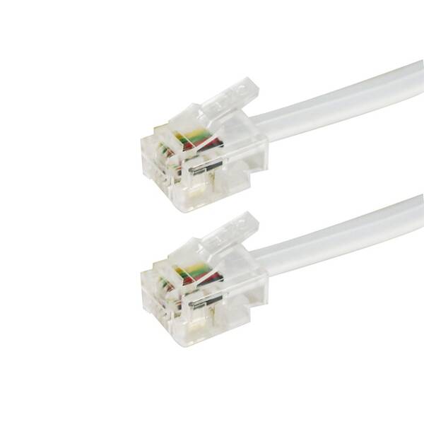 Kabel GoGEN telefonní (RJ11), 10m bílý

