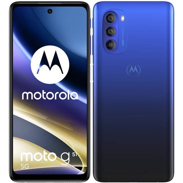 Mobilní telefon Motorola Moto G51 5G 4+64GB - Horizon Blue 

