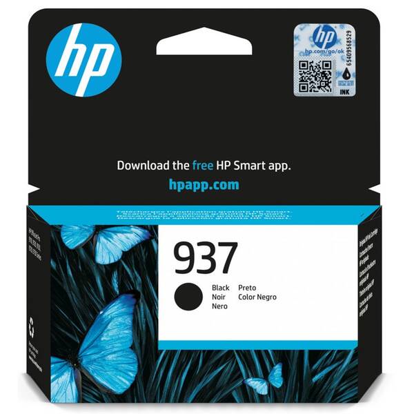 Inkoustová náplň HP 937, 1250 stran černá

