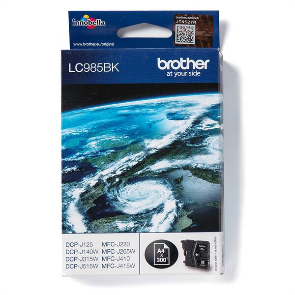 Inkoustová náplň Brother LC-985BK, 300 stran černá


