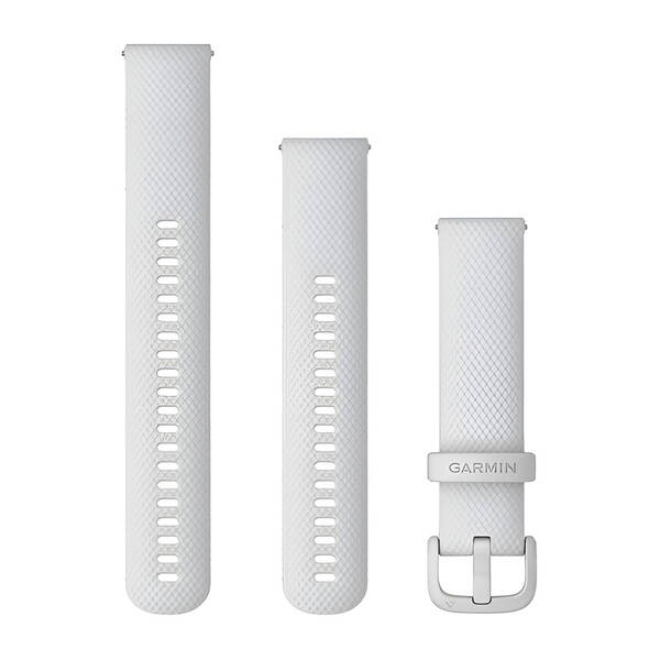 Řemínek Garmin Quick Release (20 mm), silikonový bílý

