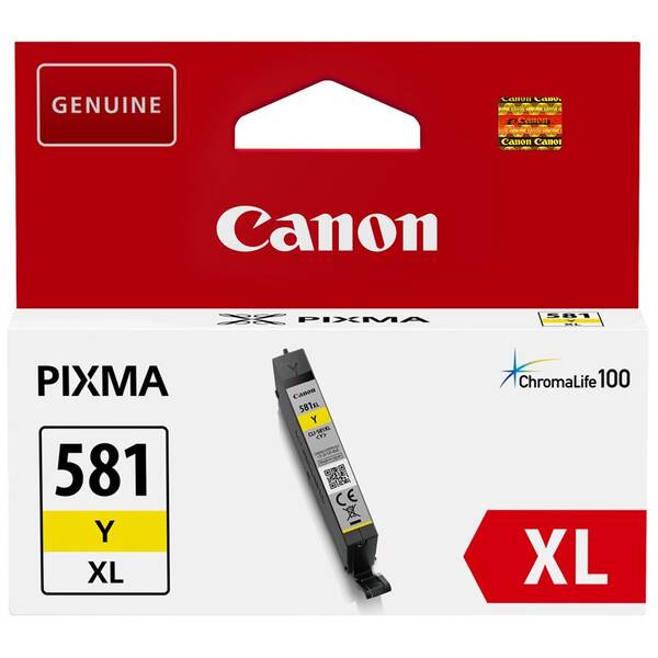 Inkoustová náplň Canon CLI-581XL, 199 stran žlutá

