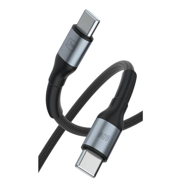 Kabel 3mk Hyper N-SERIES USB-C/USB-C, 60W, 2m černý

