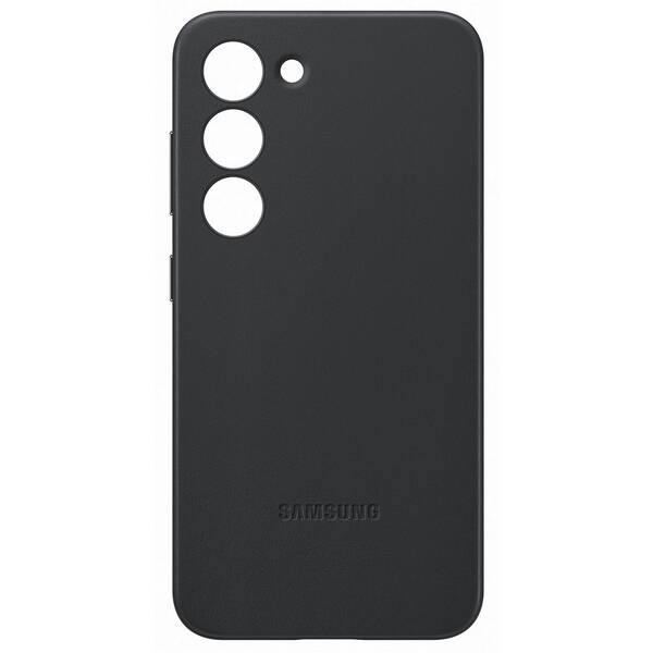 Kryt na mobil Samsung Leather na Galaxy S23 černý

