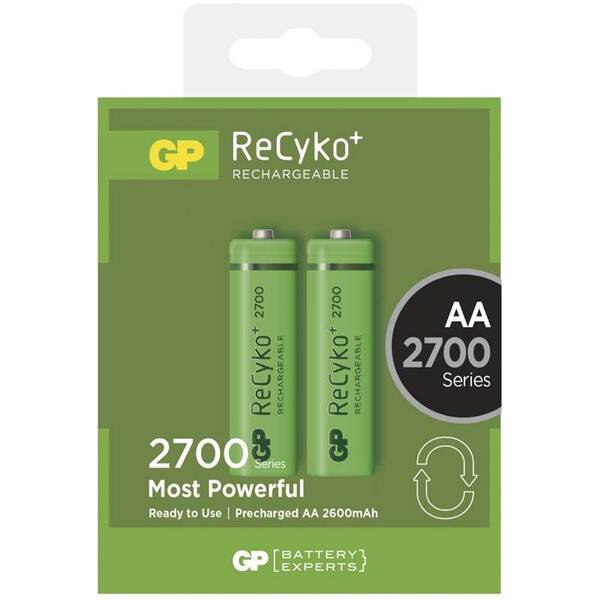 Baterie nabíjecí GP AA, HR06, 2700mAh, Ni-MH, krabička 2ks 

