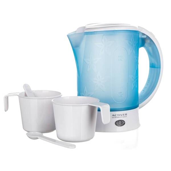 Rychlovarná konvice ACTIVER LAGO 0,6 l bílá/modrá

