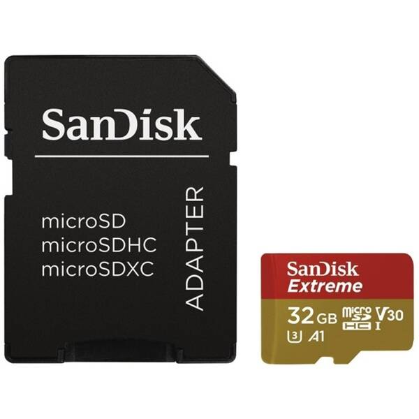 Paměťová karta SANDISK 32GB UHS-I U3 (100R/60W) + adaptér černá

