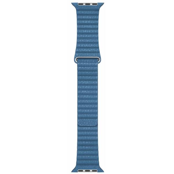 Řemínek Apple Watch 44mm modrošedý kožený - střední 

