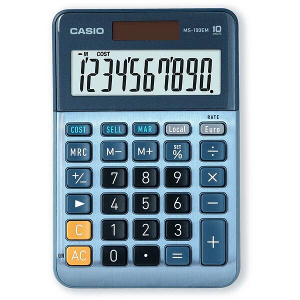 Kalkulačka Casio MS 100 EM modrá

