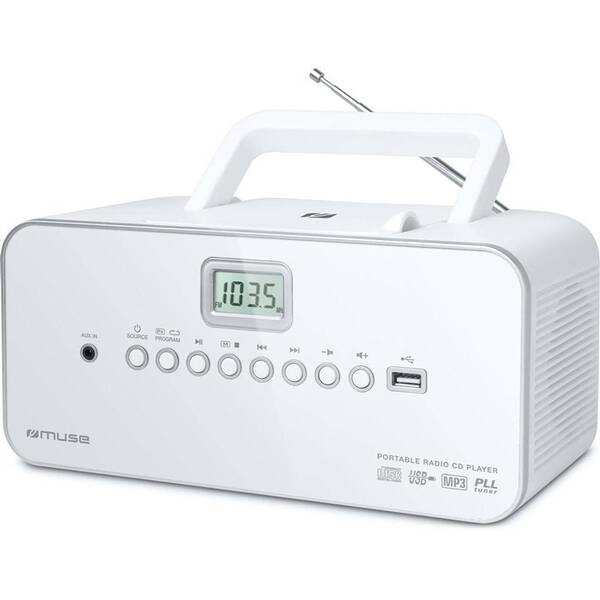Radiopřijímač s CD MUSE M-28 RDW bílý


