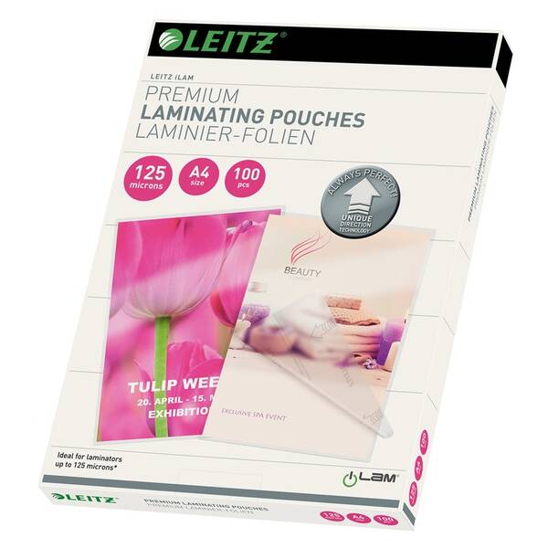 Laminovací kapsy Leitz A4 se směrovací technologií, 125 mic, 100 ks 

