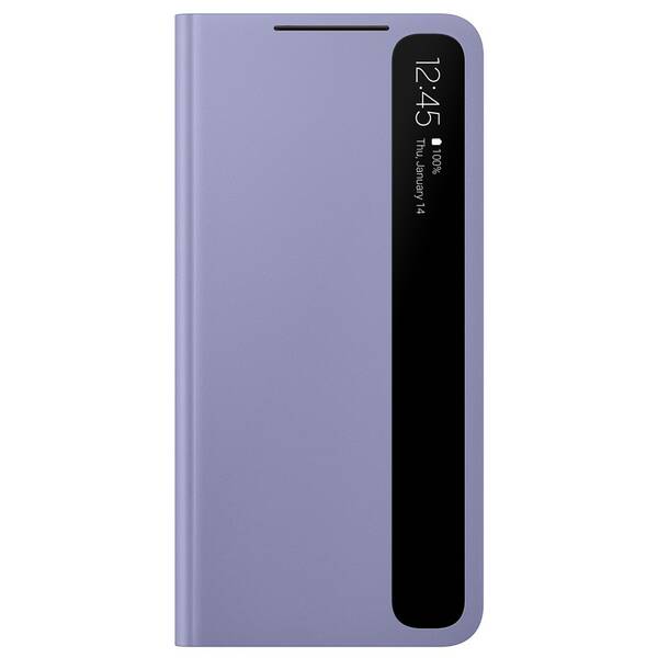 Pouzdro na mobil flipové Samsung Clear View na Galaxy S21 5G fialové

