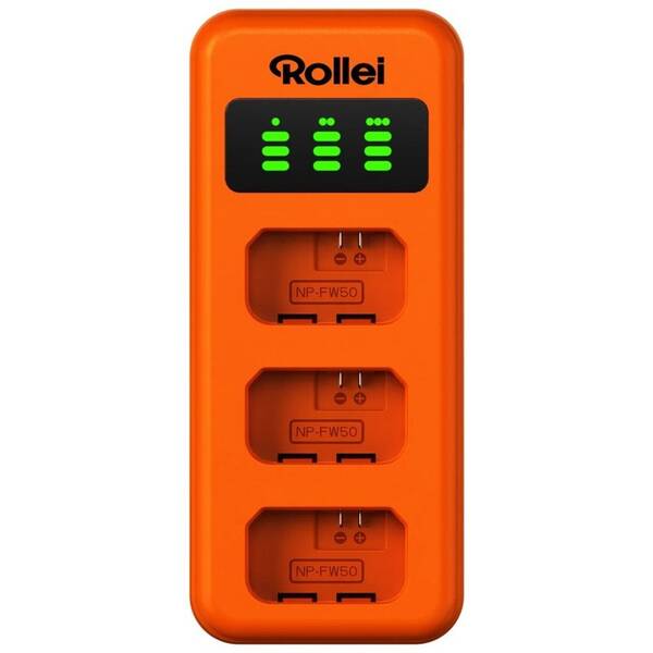 Nabíječka Rollei Dual Charger NP-FW50 (Sony) oranžová


