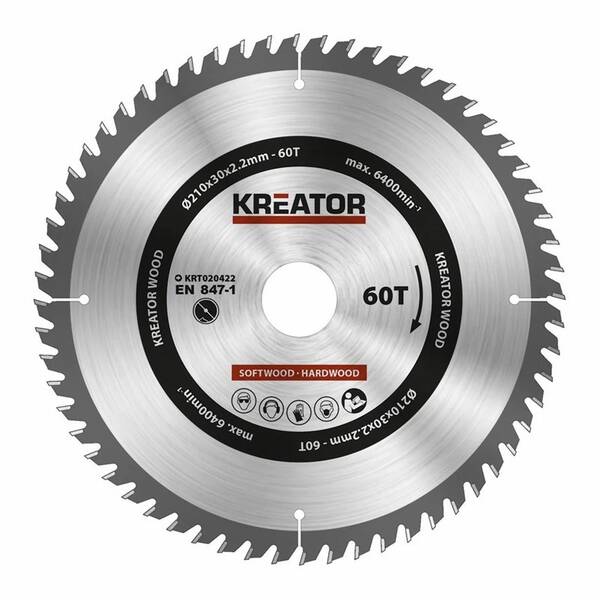 Kotouč pilový Kreator KRT020422 210mm 60T 
