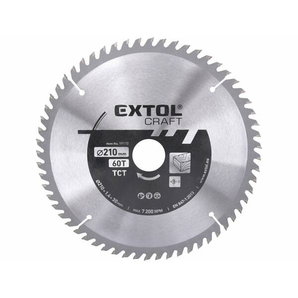 Kotouč pilový Extol Craft 19110 210x1,4x30mm, 60T 

