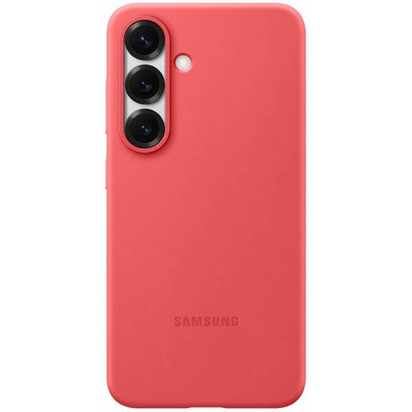 Kryt na mobil Samsung Silicone na Galaxy S25 červený

