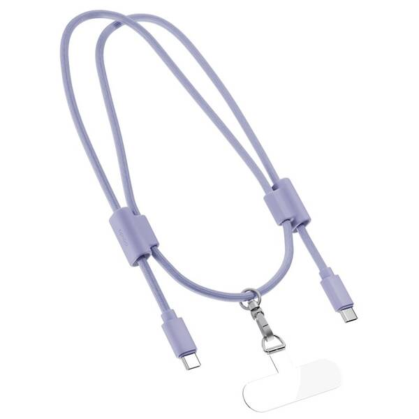 Kabel Epico Phone Lanyard USB-C/USB-C 1,45m fialový

