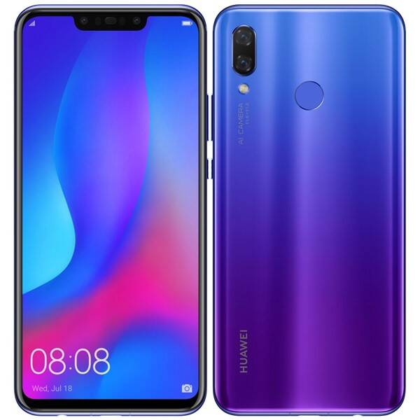 Mobilní telefon Huawei nova 3 fialový

