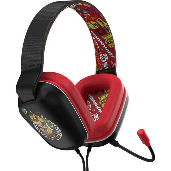 Headset PowerA Wired - Nintendo Switch - Super Mario Kart Rivals černý/červený

