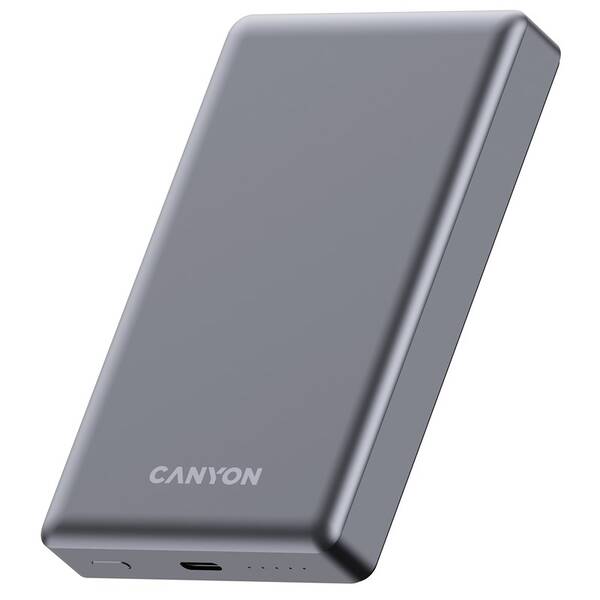 Powerbanka Canyon OnPower 510 Slim MagSafe PD20W 10000 mAh šedá

