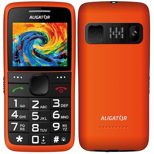 Mobilní telefon Aligator A675 Senior oranžový


