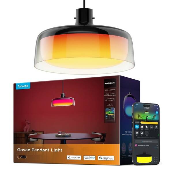 Stropní svítidlo Govee Pendant Light RGBICWW, Matter černé

