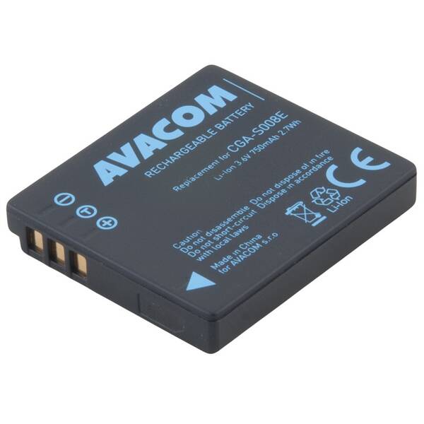 Baterie Avacom Panasonic CGA-S008E Li-Ion 3.6V 750mAh 2.7Wh černá

