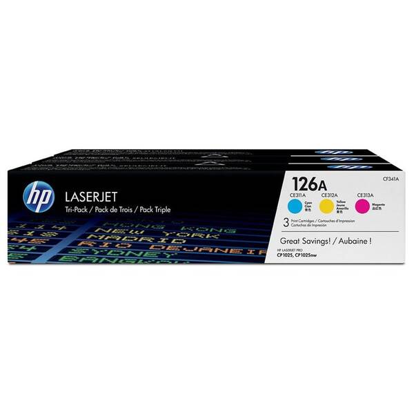 Toner HP 126A, 3x 1 000 stran vícebarevný

