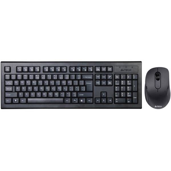 Klávesnice s myší A4Tech 7100N + V-Track optická myš, USB, CZ černá

