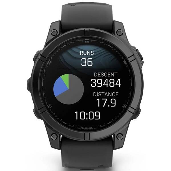 Chytré hodinky Garmin fenix E 47 mm - Slate Gray / Black Silicone Band 

