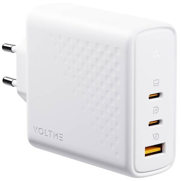 Nabíječka do sítě Voltme Revo 140 2xUSB-C, 1xUSB-A 140W bílá

