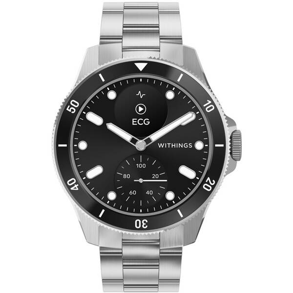 Chytré hodinky Withings Scanwatch Nova 42 mm černé/stříbrné

